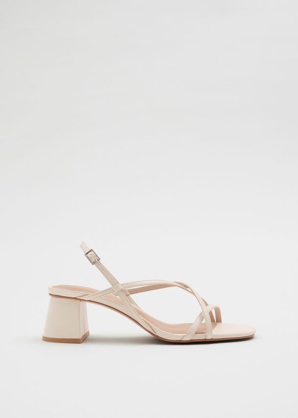 & Other Stories Strappy Leather Sandals Vanilla