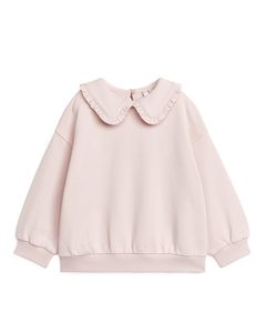 Frill-collar Sweatshirt Light Pink