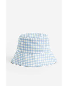 Bucket Hat Light Blue/checked