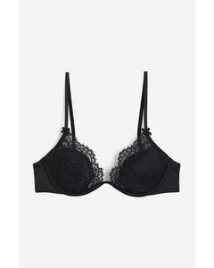 Padded Underwired Bra Black