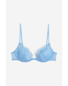 Padded Underwired Bra Light Blue