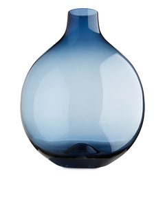 Glass Vase 34 Cm Blue
