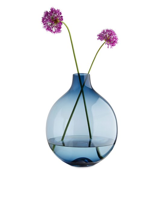 Arket Glass Vase 34 Cm Blue