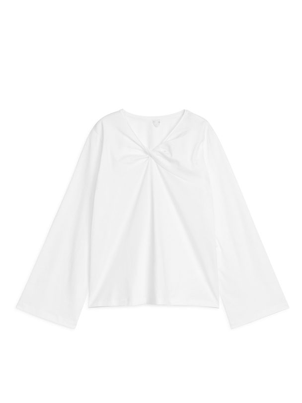 ARKET Twisted Front Top White