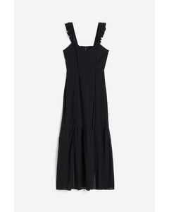 Open-backed Chiffon Dress Black