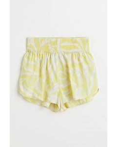 Nylon Sports Shorts Yellow/patterned