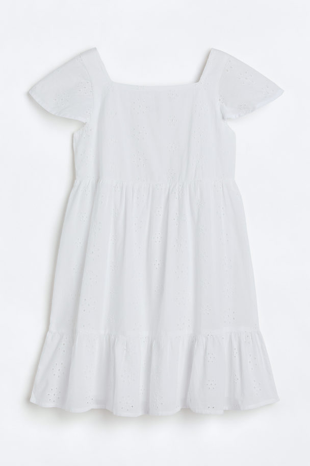 H&M Stufenkleid Weiß