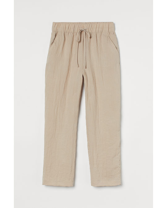 H&M Ankle-length Trousers Light Beige