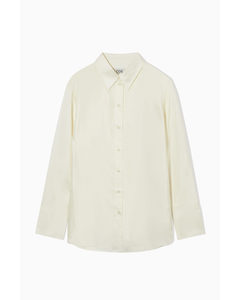 Oversized Pure Silk Shirt Off-white