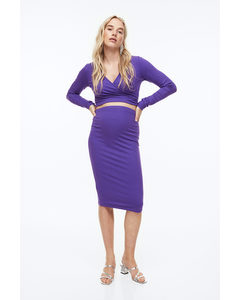 Mama 2-piece Top And Skirt Set Purple