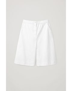 Long Cotton Shorts White