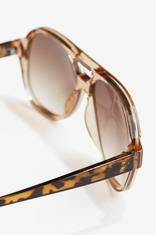 H&M Sunglasses Beige/tortoiseshell-patterned