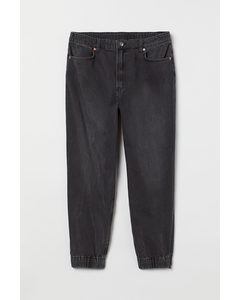 H&m+ Loose High Waist Jeans Charcoal Grey