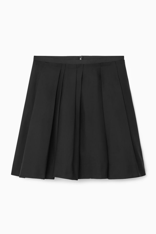 COS Pleated Mini Skirt Black