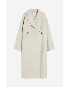 Wool-blend Coat Light Beige