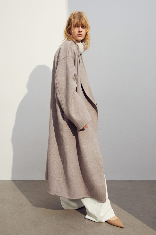 H&M Wool-blend Coat Greige