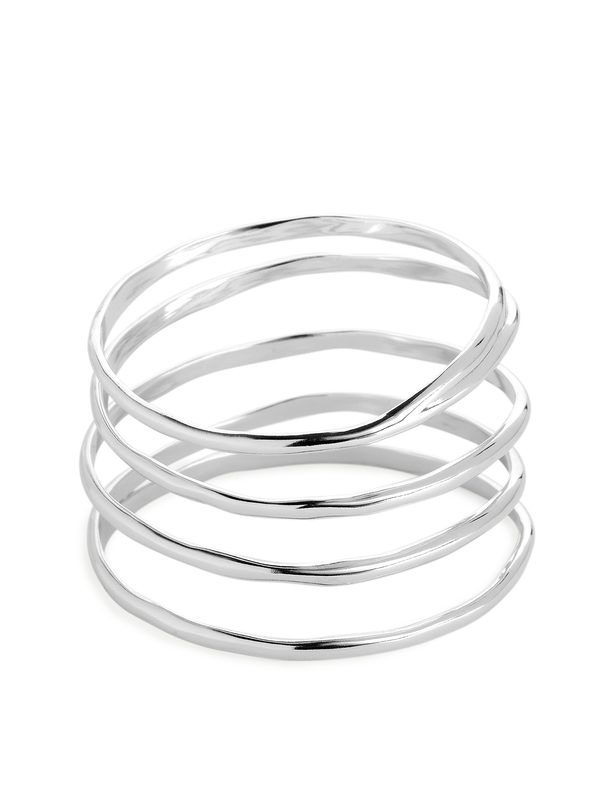 Arket Wide Silver-plated Armlet Silver