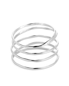 Wide Silver-plated Armlet Silver