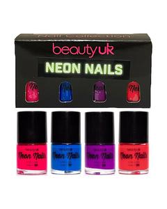 Beauty UK Neon Nail Polish Set 2 4x9ml