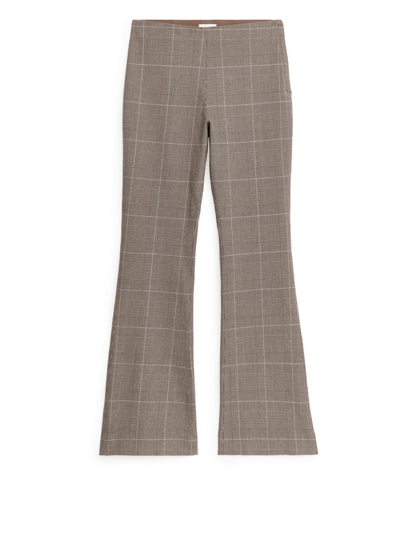 ARKET Flared Trousers Beige/brown