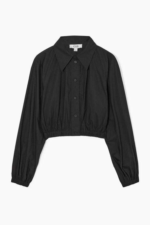 COS Cropped Elasticated Shirt Black