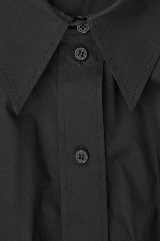 COS Cropped Elasticated Shirt Black