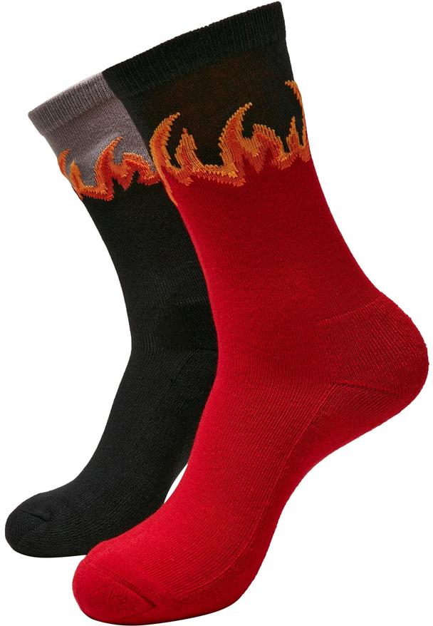 Mister Tee Unisex Long Flame Socks  2-Pack