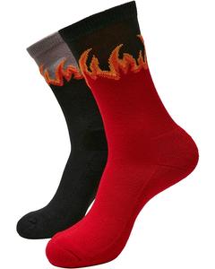 Mister Tee Unisex Long Flame Socks  2-pack