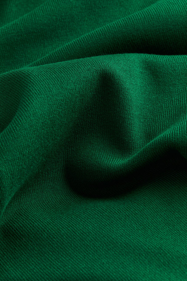 H&M Square-neck Bodycon Dress Green