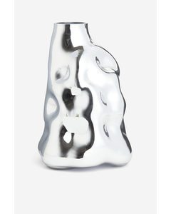 Tall Glass Vase Silver-coloured