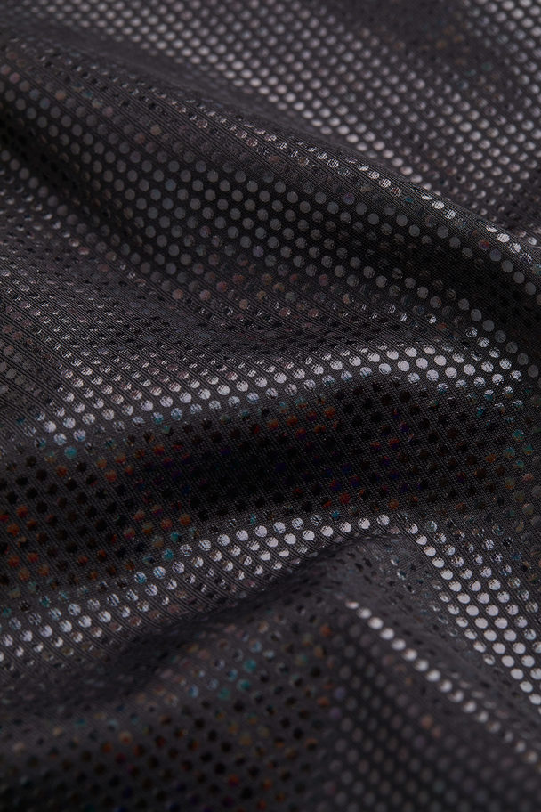 H&M Tie-detail Mesh Skirt Black