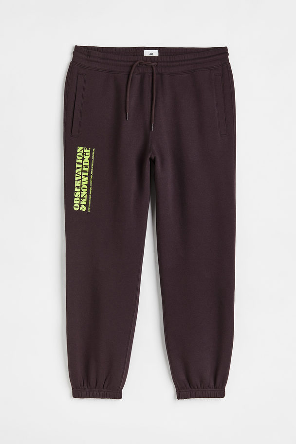 H&M Relaxed Fit Sweatpants Dark Brown