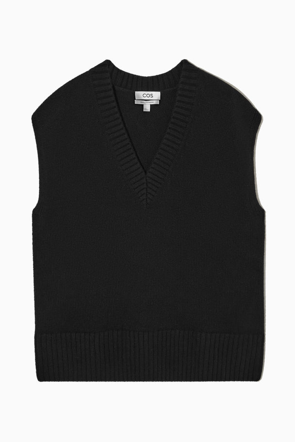 COS Pure Cashmere Vest Black