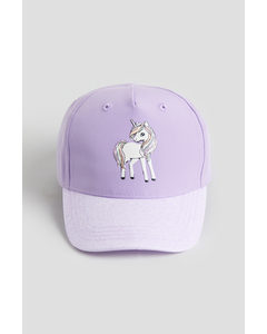 Appliquéd Cap Light Purple/unicorn