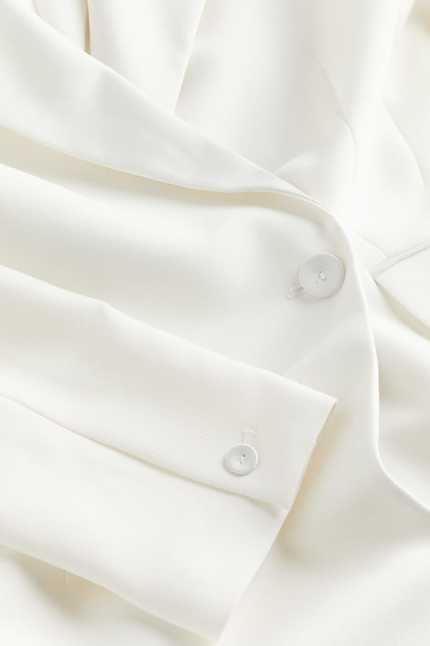 H&M Tailliertes Blazerkleid Weiß