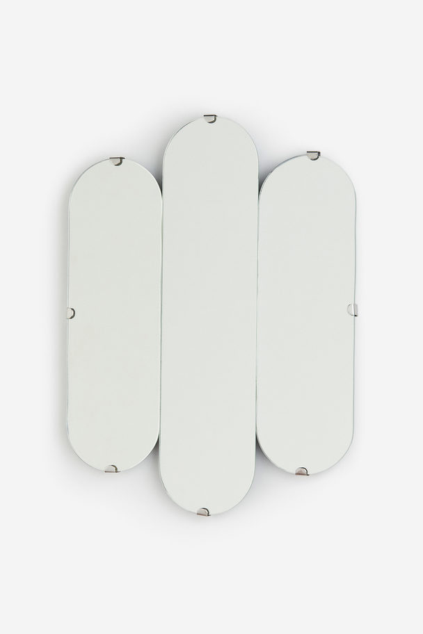 H&M HOME Spejl Med Buet Design Sølv
