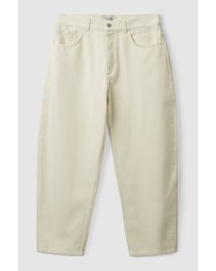 Relaxed-fit Barrel-leg Jeans Off-white