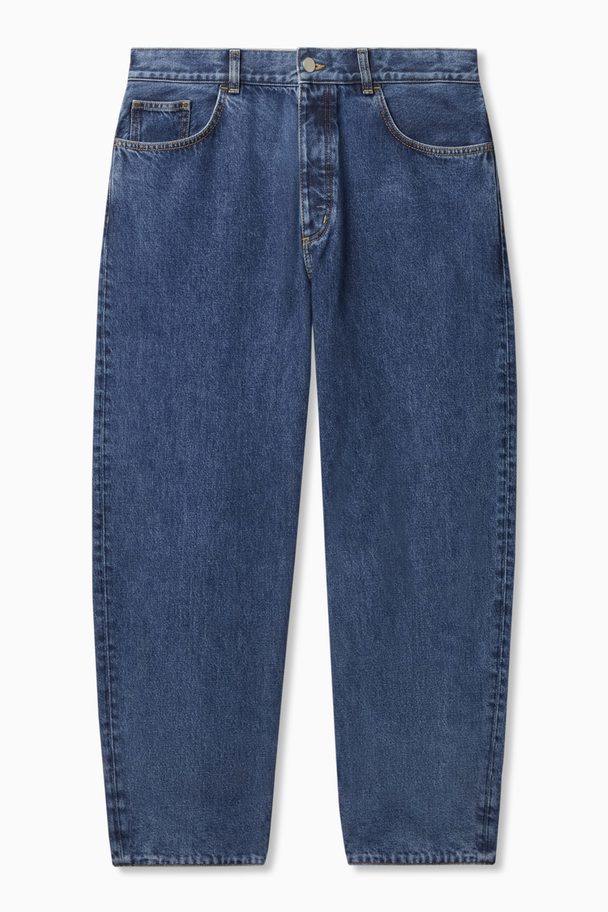 COS Relaxed-fit Barrel-leg Jeans Light Blue