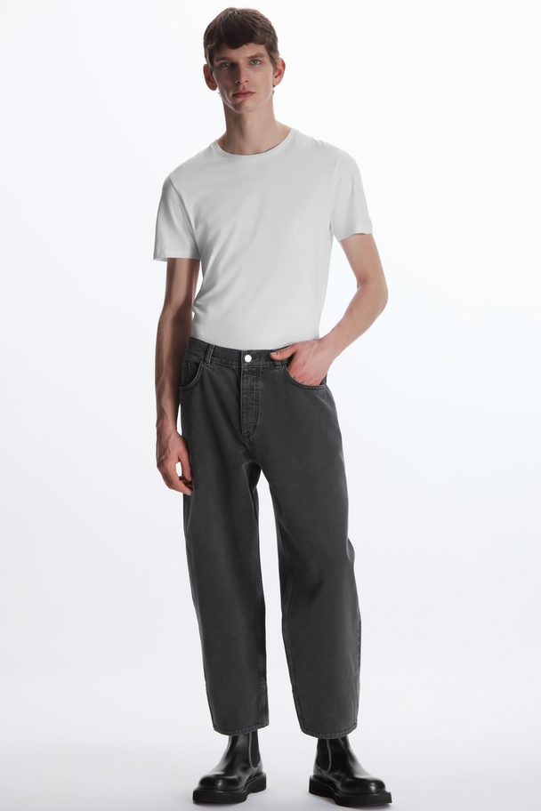 COS Relaxed-fit Barrel-leg Jeans Black