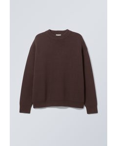 John Oversized Sweater Dark Brown