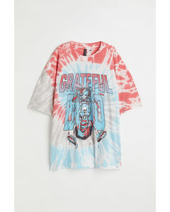 T-shirt Met Print Lichtblauw/grateful Dead
