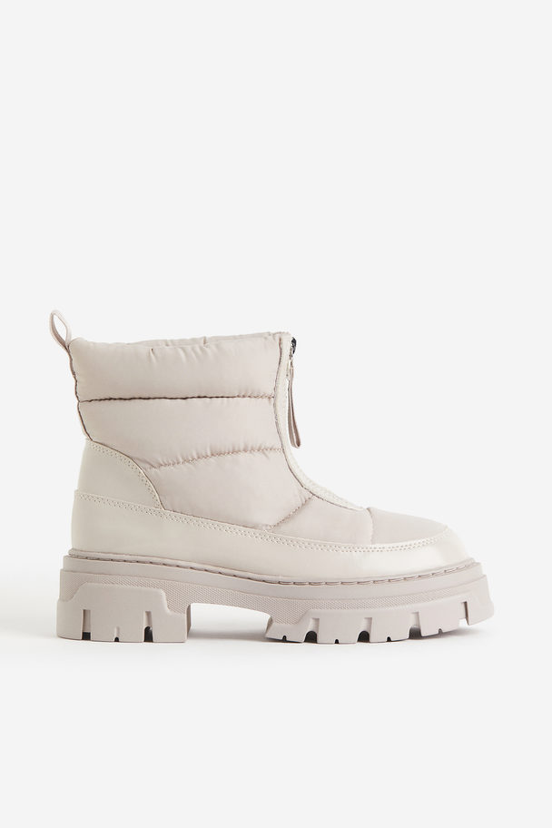 H&M Warm-lined Padded Boots Greige