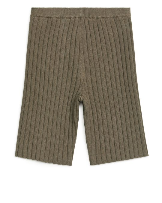 Arket Rib-knit Trousers Brown