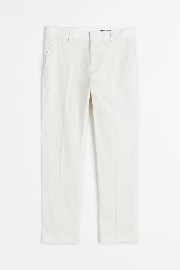 H&M Anzughose aus Leinen Regular Fit Hellbeige