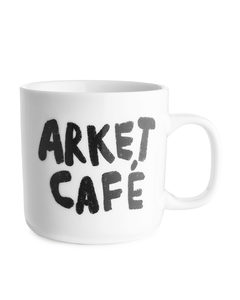ARKET Café Tasse Weiß/Schwarz