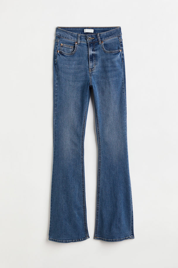 H&M Flared High Jeans Denimblauw