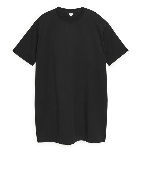 Arket Jersey T-shirt Dress Black