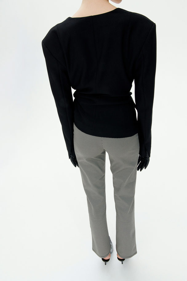 H&M Stylede Bukser I Jersey Sort/pepitaternet
