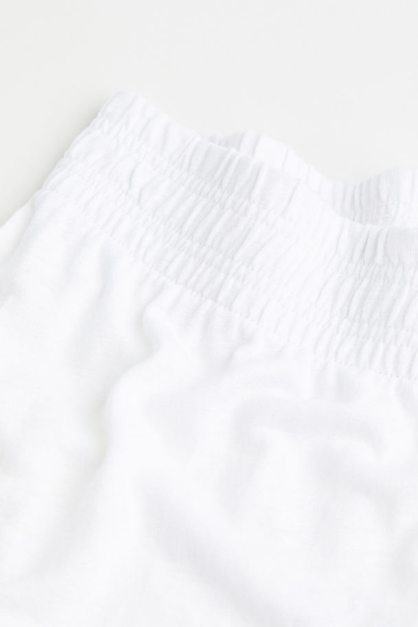 H&M Shorts I Hørblanding Hvid