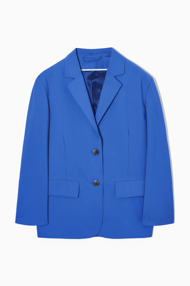 COS Relaxed-fit Wool Blazer Blue